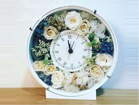 フラワー 置き時計